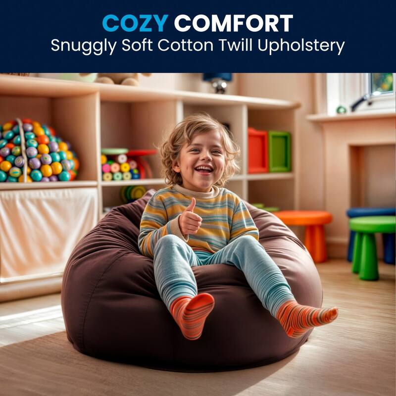 Small Refillable Bean Bag Chair for Kids and Teens