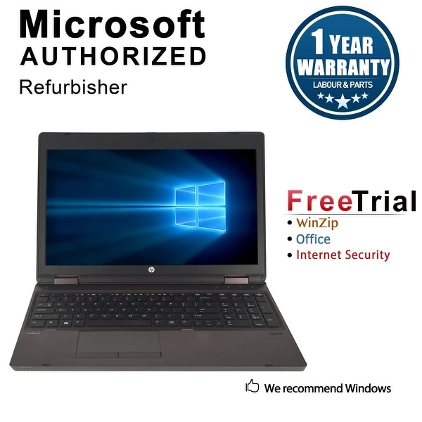 Refurbished HP ProBook 6570B 15.6" Laptop Intel Core i5-3210 2.5G 4G DDR3 320G DVDRW Win 10 Pro 1 Year Warranty - Black
