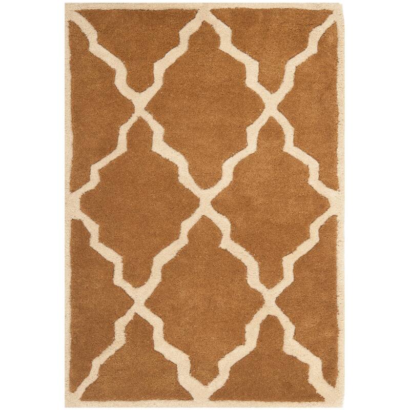 SAFAVIEH Handmade Chatham Nhuong Modern Moroccan Wool Rug - 2' x 3' - Brown