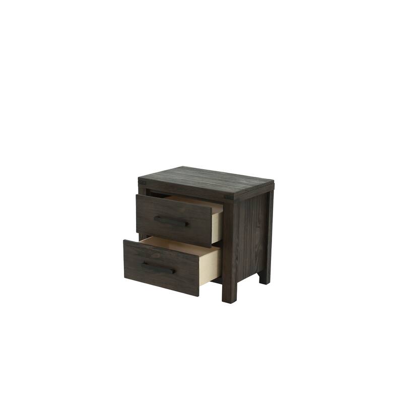 Simple Solid Wood Nightstand, Drawers, Bedside Table, Bedroom Furniture Basic