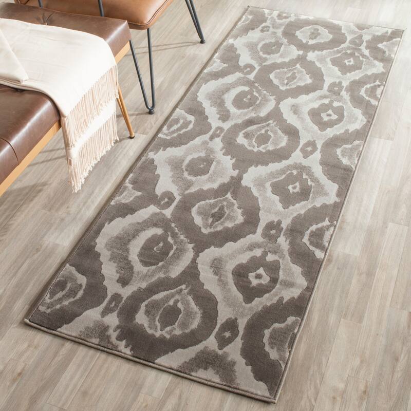 SAFAVIEH Porcello Luzie Modern Rug - 2'4" x 6'7" Runner - Ivory/Dark Grey