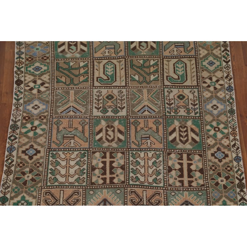Garden Design Bakhtiari Persian Vintage Rug Hand-Knotted Wool Carpet - 5'1"x 9'7"