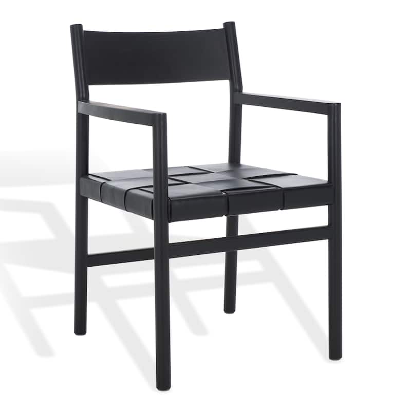 SAFAVIEH Couture Devnie Solid Wood Woven Dining Chair, Fully Assembled - 22"W x 23"D x 34"H