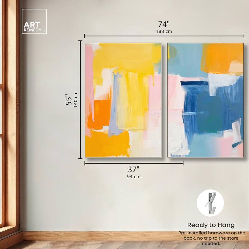 Skyward Radiance I Canvas Set of 2 by Art Remedy