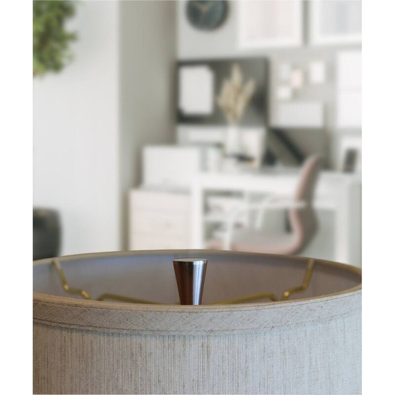 Tapered Cone Modern Lamp Finial Polished Nickel, 1.25"h