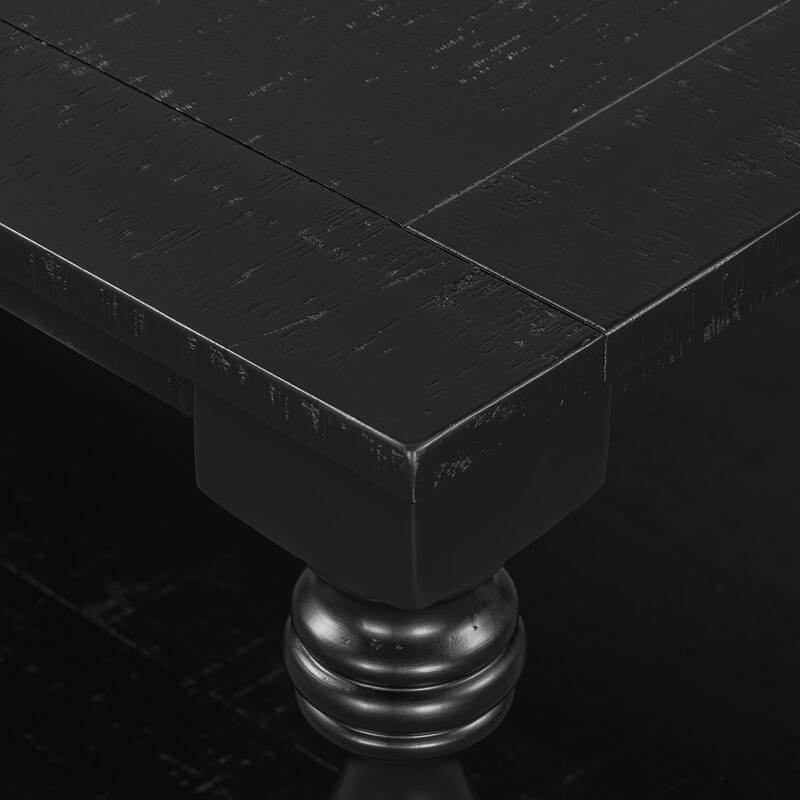 Vintage Coffee Table Featuring Artistic Vase Column Legs & Pine Veneer for Timeless Charm, Suitable for Living Room