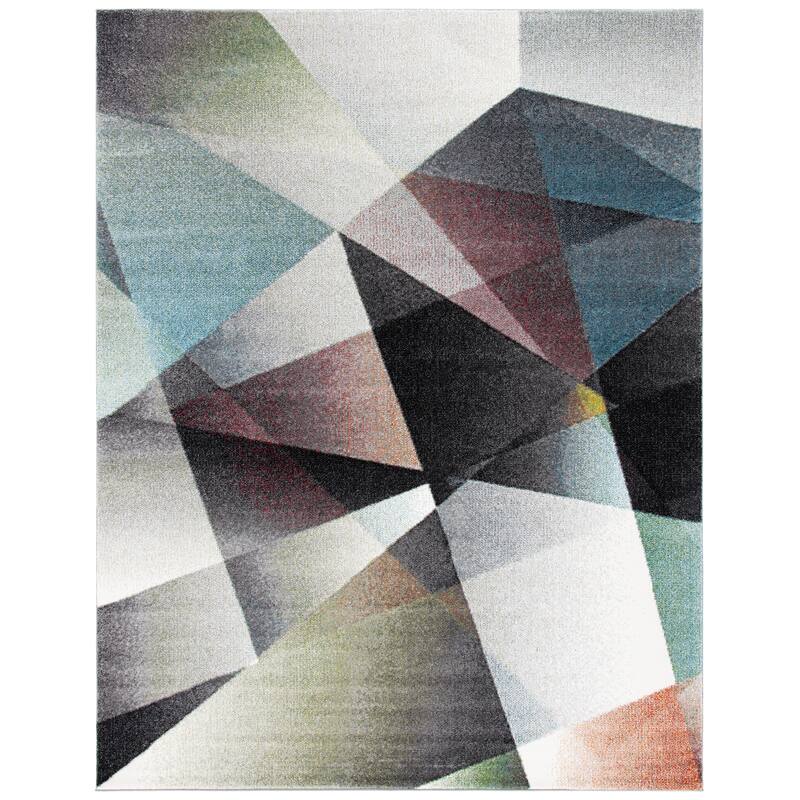SAFAVIEH Porcello Madeleine Mid-Century Modern Abstract Rug - 8' x 10' - Grey/Multi