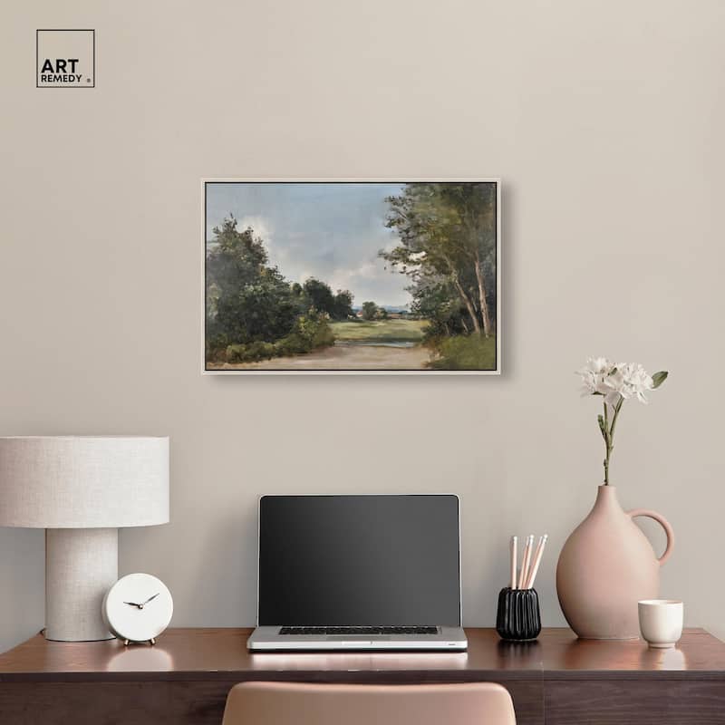 Hilltop Tower View II Canvas by Art Remedy