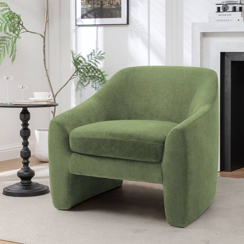 Nordic-style Upholstered Barrel Chair