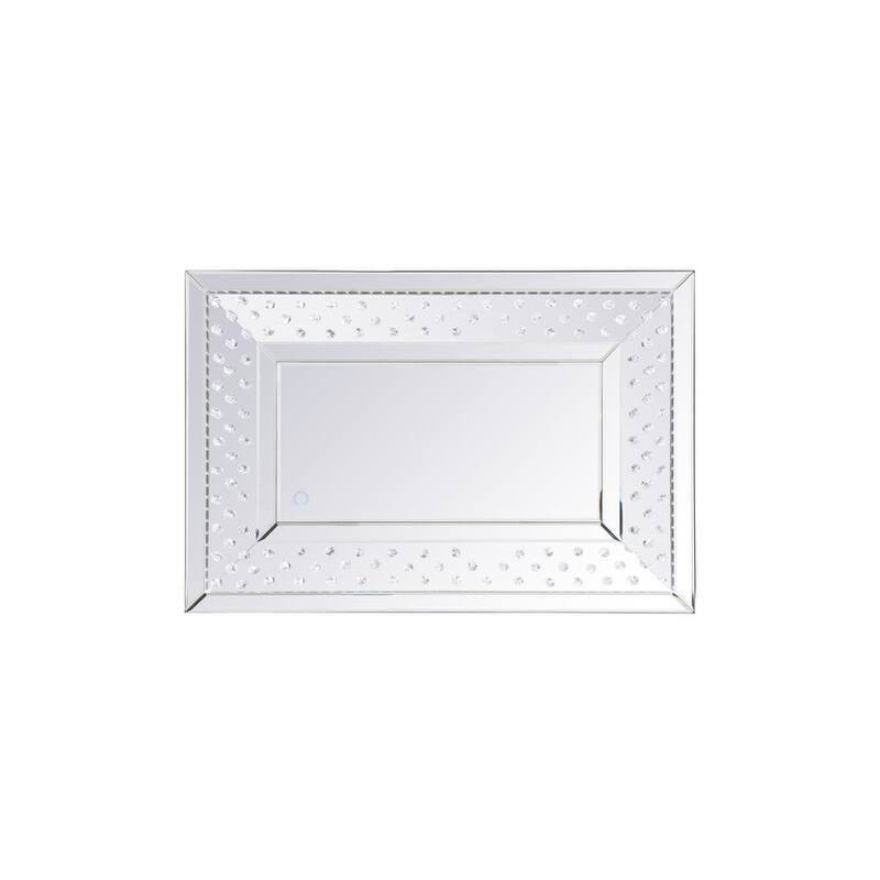 River LED Crystal Mirror - Clear
