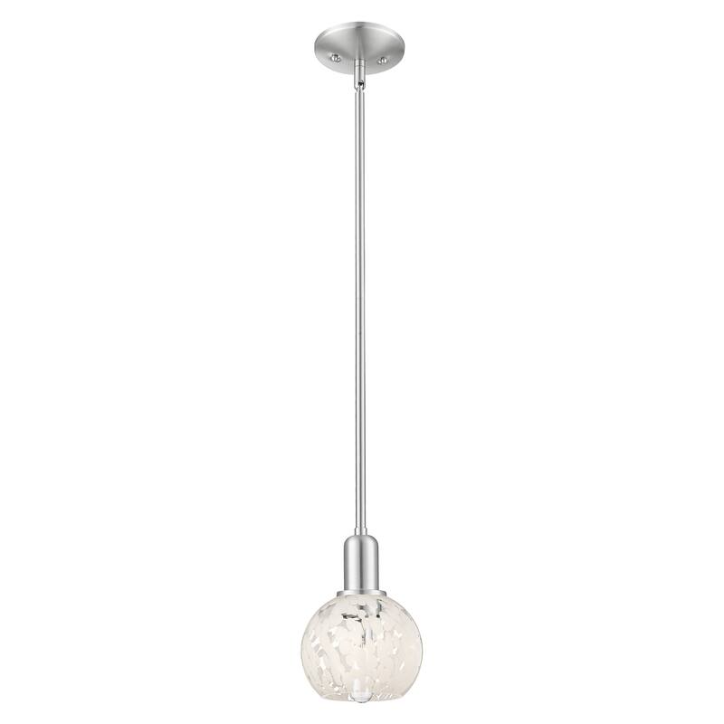 Innovations Lighting Endless Possibilities Arcadia - White Mouchette - 1 Light 6" Stem Hung Mini Pendant