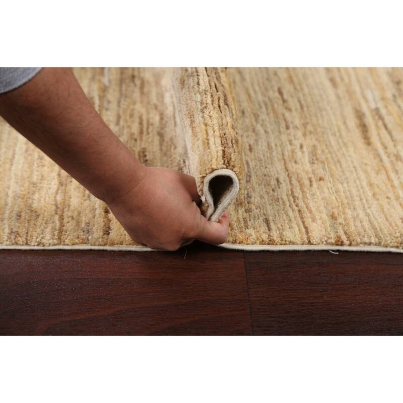 Wool Gabbeh Kashkoli Contemporary Area Rug Hand-knotted Foyer Carpet - 3'5" x 4'9"