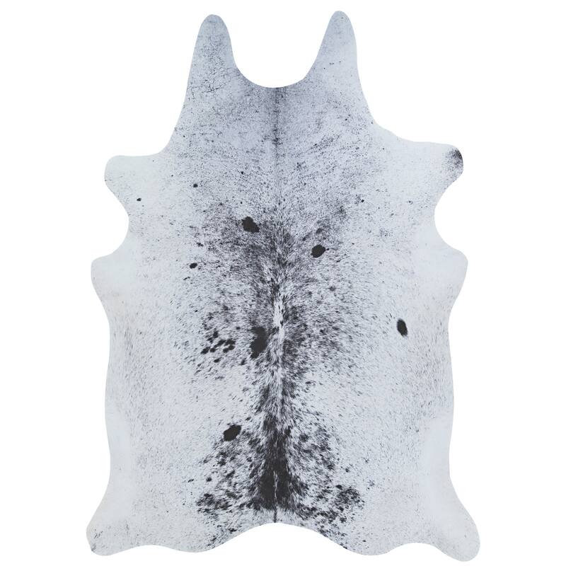 Steppe Hides Ystad Ivory-Black Area Rug