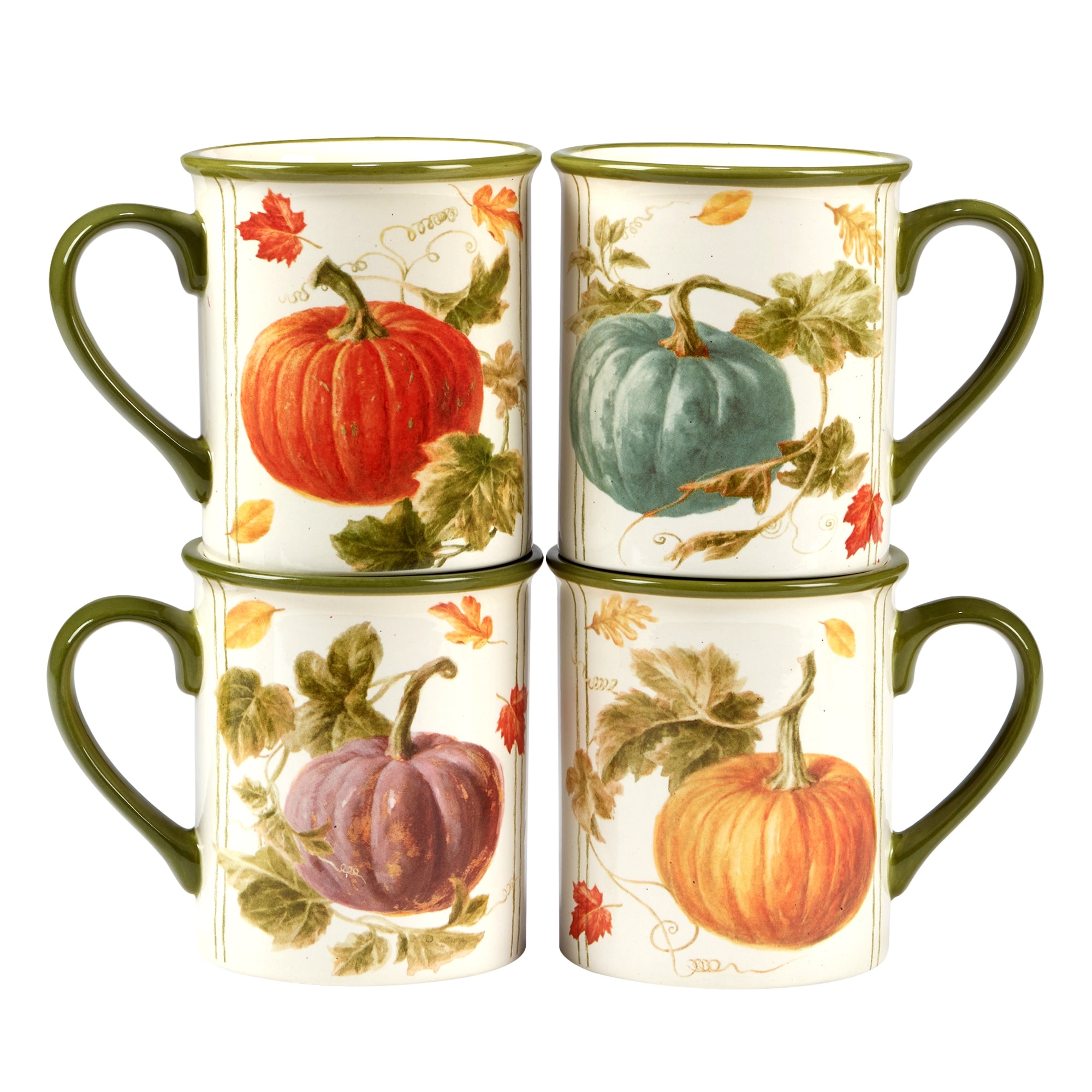 Certified International Autumn Harvest 16 oz. Mugs, Set of 4