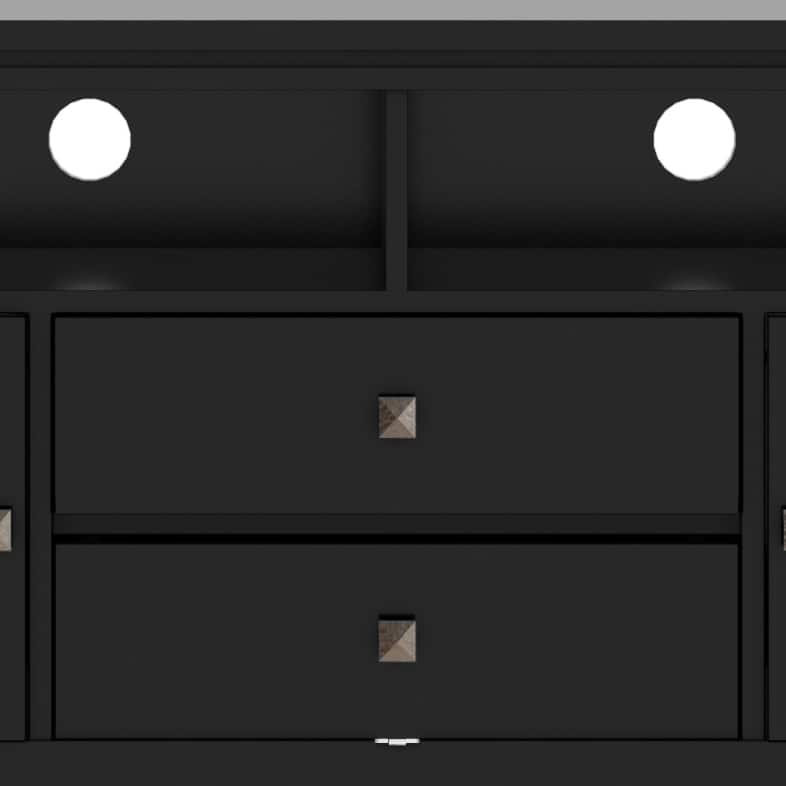 WYNDENHALL Essex SOLID WOOD 72 inch Wide Contemporary TV Media Stand For TVs up to 80 inches