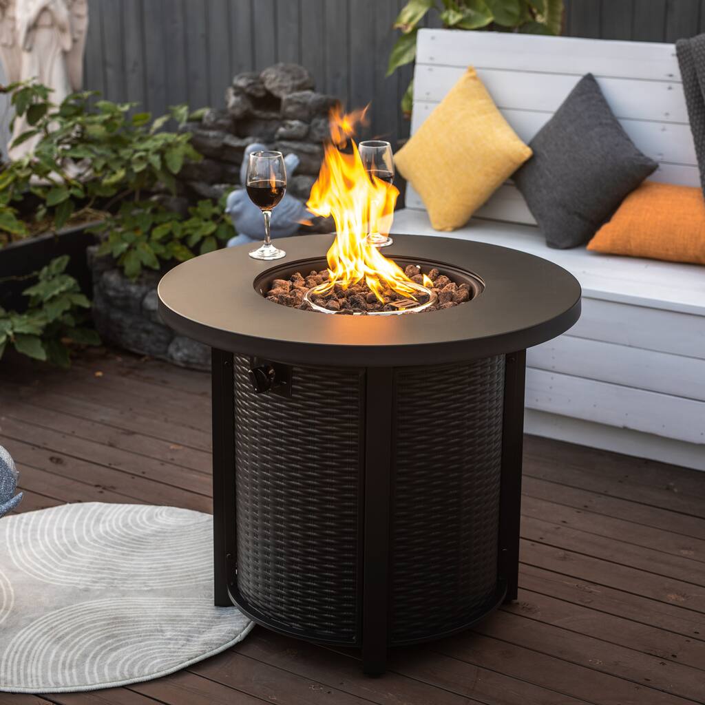 30inch Propane Round Fire Table 40000BTU Propane Fire Pit Table