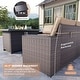preview thumbnail 104 of 125, Kullavik 13 Pieces Outdoor Patio Furniture Set with Fire Pit Table w/ Wide Armrests
