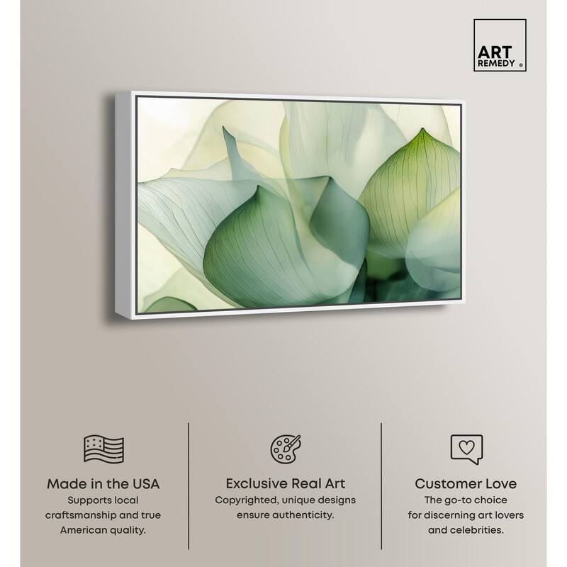 Translucent Floral Layers Canvas by Art Remedy