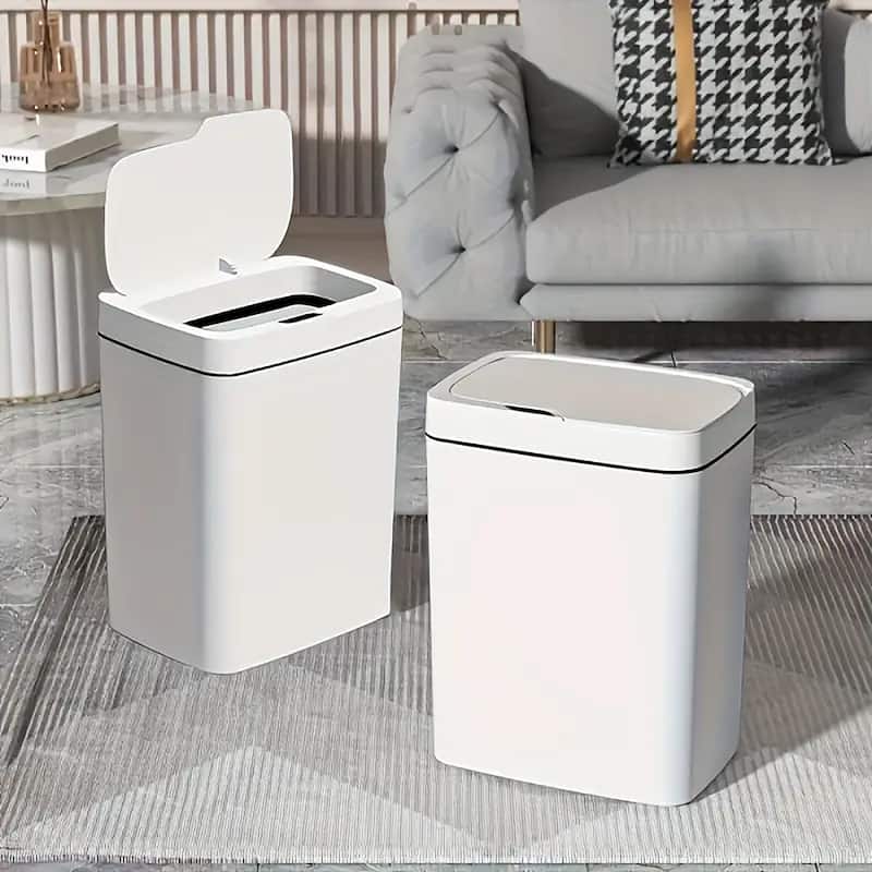 Touchless Motion Sensor Trash Can with Anti-Odor Lid for Bathroom Kitchen Living Room
