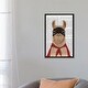 preview thumbnail 15 of 13, iCanvas "Super Llama" by Fab Funky Framed