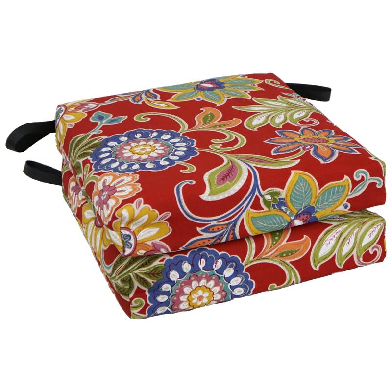 16-inch Indoor/Outdoor Chair Cushions (Set of 2) - 16 x 16 - Alenia Pompeii