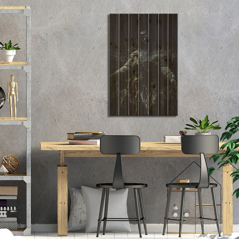 Icon Print On Wood by Rob Hakemo - Multi-Color