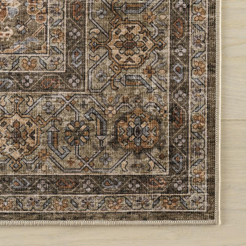 Nuloom Serelith Traditional Floral Washable Area Rug