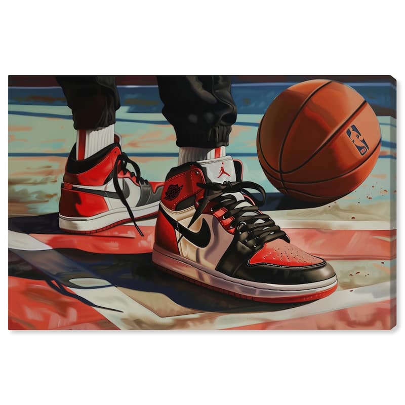 Down at the Court Canvas by Art Remedy, Gallery Wrapped - 45" x 30"