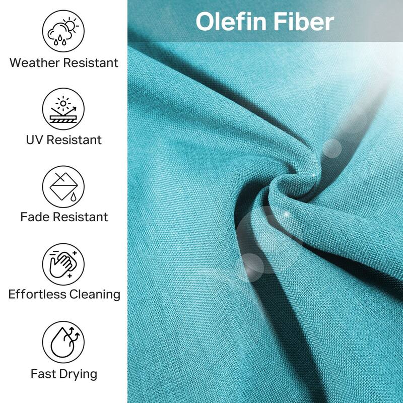 22" W x 24" D x 6" T Outdoor Lounge Chair Replacement Cushion Set Water and Fade Resistant