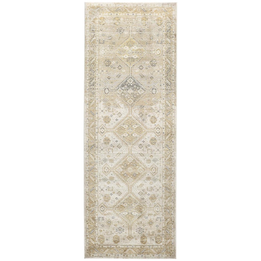 Yamu Floral Stain Resistant Area Rug By HomeRoots - 8' Runner