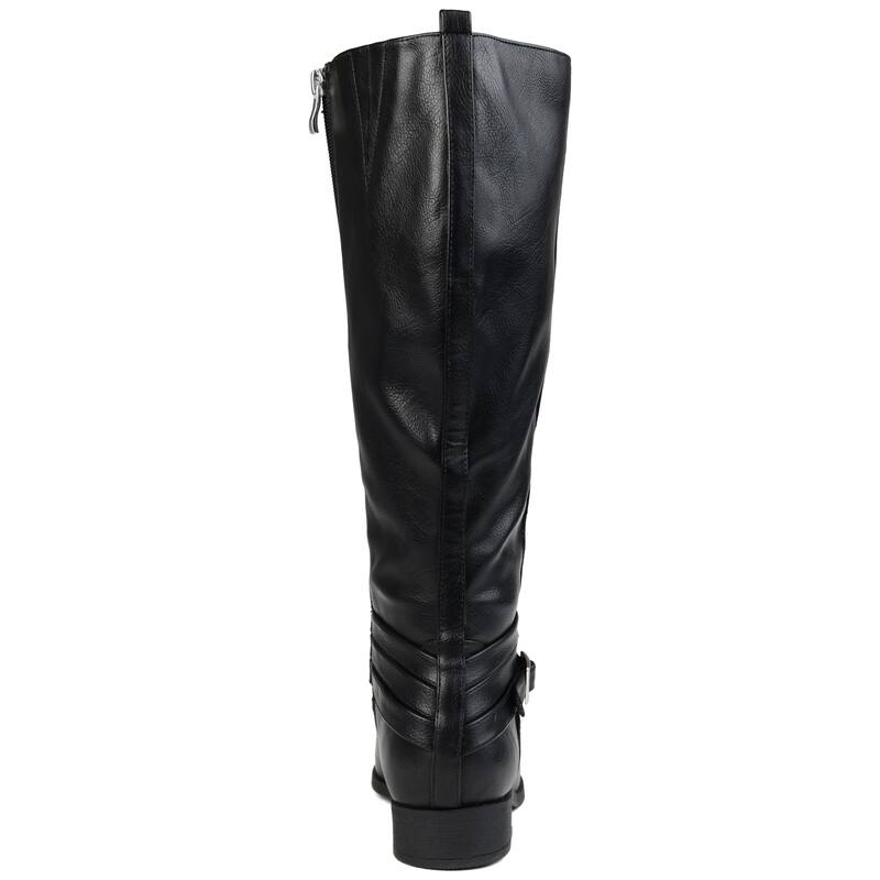 Journee Collection Women's Ivie Stacked Heel Riding Boots