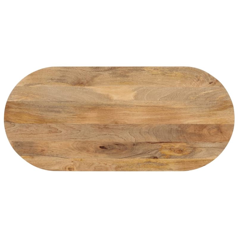 vidaXL Table Top Replacement Coffee Dining Room Furniture Oval Solid Wood - Natural Mango wood - 15.7 x 31.5 x 1.0 in