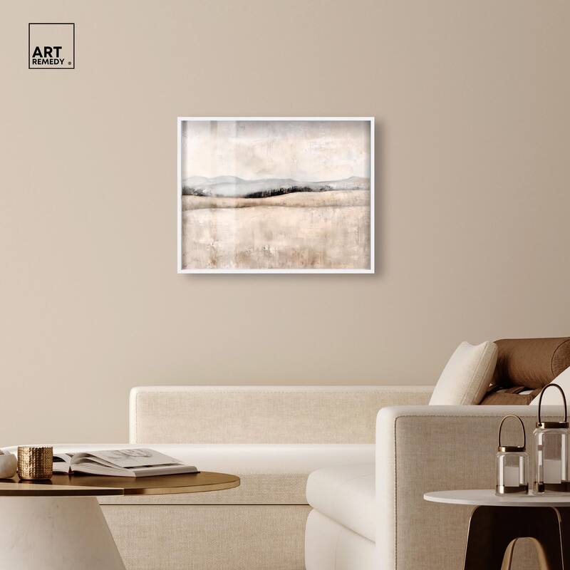 Distant Hills I Shadowbox by Art Remedy