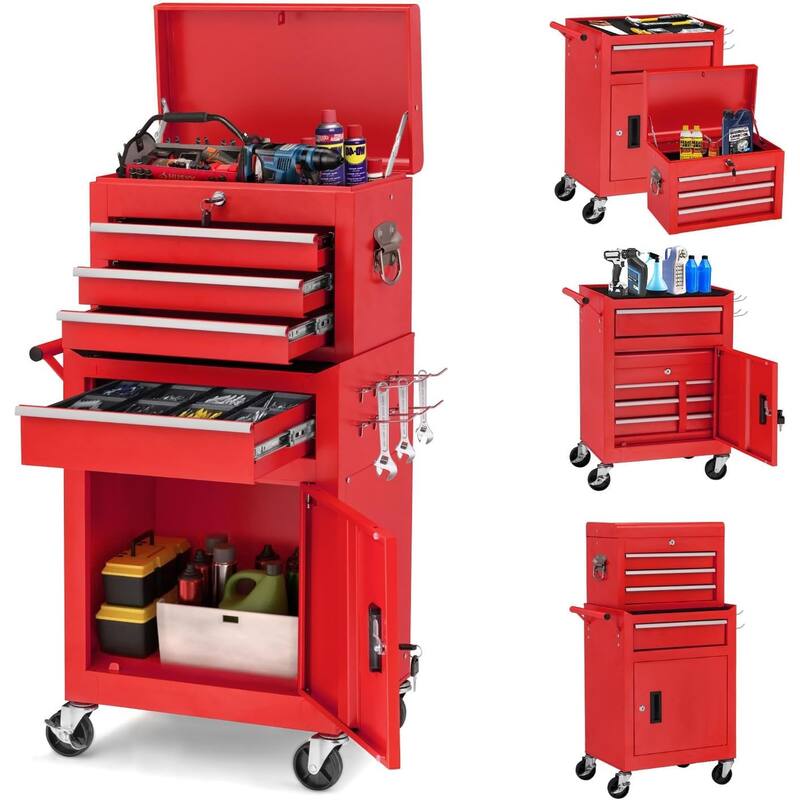 AECOJOY Tool Chests & Cabinets Detachable Metal w/ Wheels