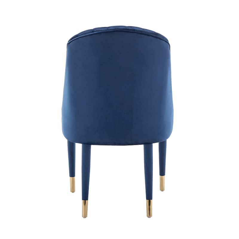 Porthos Home Wren Velvet Dining Chairs with Velvet Covered Rubberwood Legs, Set of 2