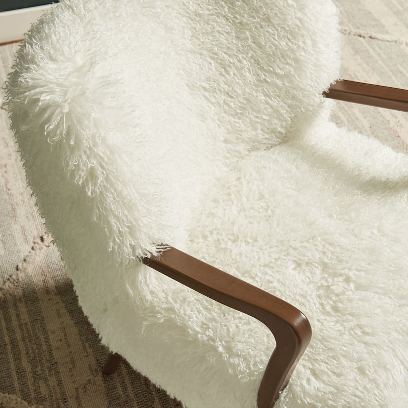 Zerra Faux Shearling Accent Armchair
