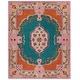 preview thumbnail 87 of 115, SAFAVIEH Handmade Bellagio Fronnie Oriental Medallion Wool Rug 10' x 14' - Blue/Pink - Rectangle
