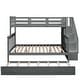 preview thumbnail 9 of 13, Space-Efficient Multifunctional Twin-over-Full Bunk Bed with Twin size Trundle,Storage