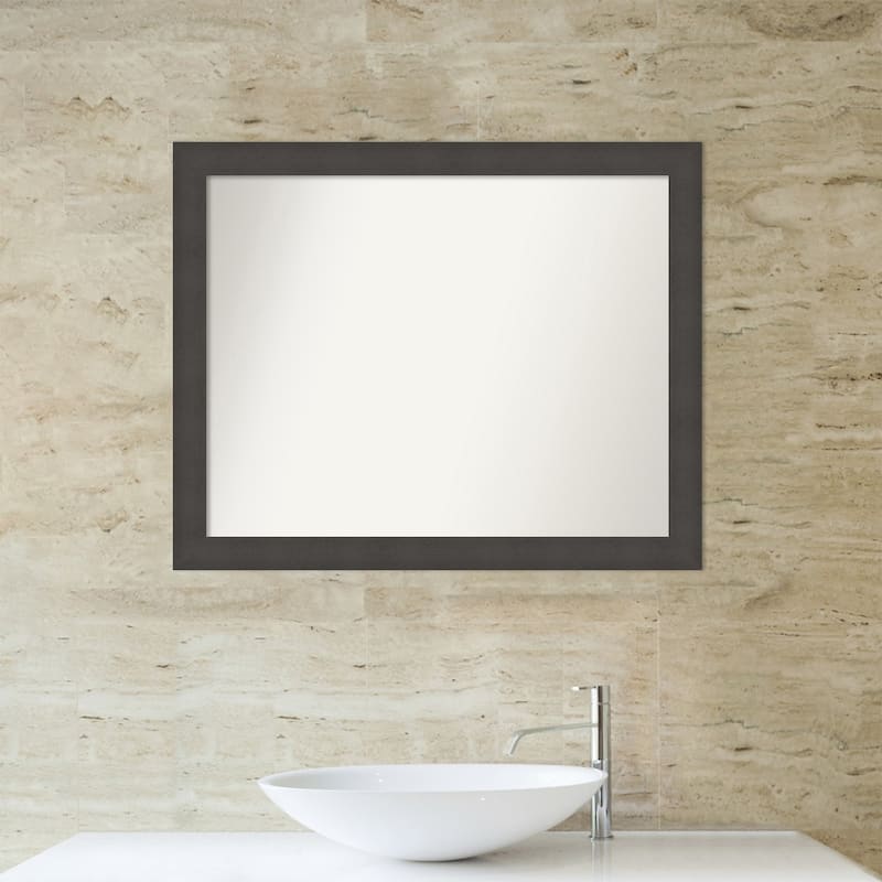 Blaine Narrow Non-Beveled Framed Bathroom Vanity Wall Mirror