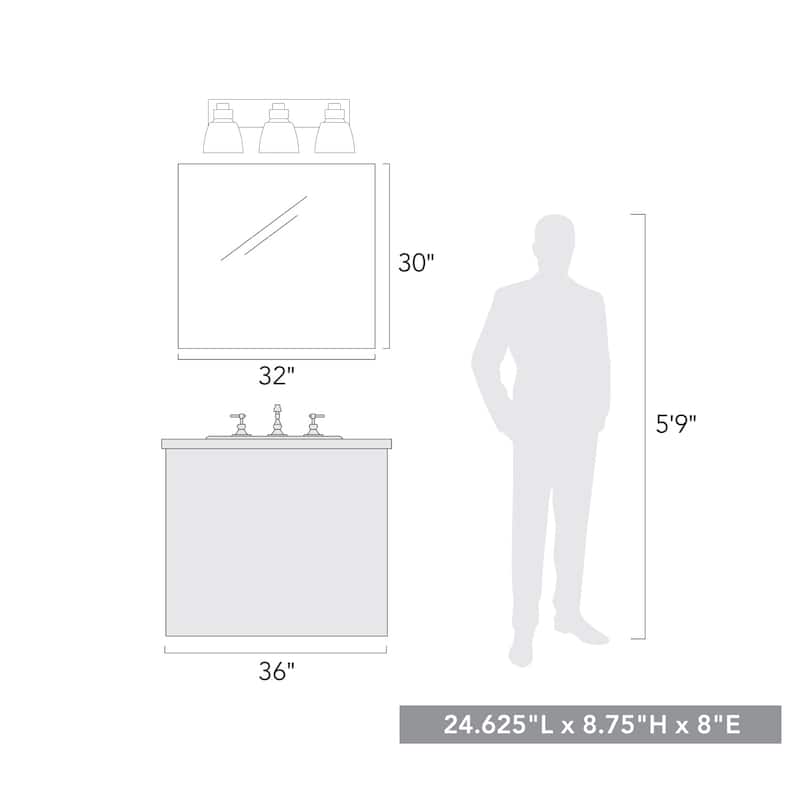 Remy 3 Light Bath Vanity