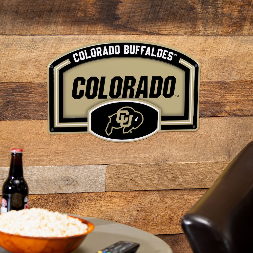 University of Colorado Embossed Steel Wall Sign, 11" x 17"