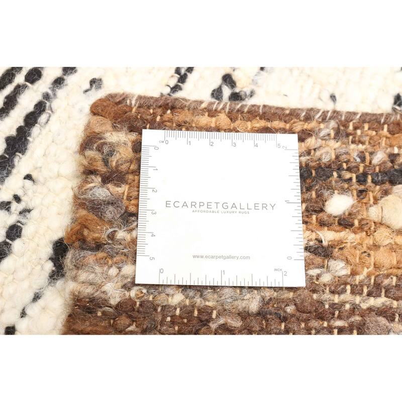 ECARPETGALLERY Braid weave Sienna Cream Wool Rug - 5'5 x 7'7