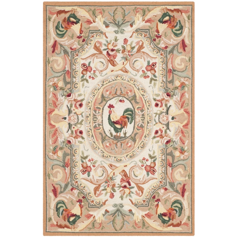 SAFAVIEH Handmade Chelsea Myranda French Country Rooster Wool Rug