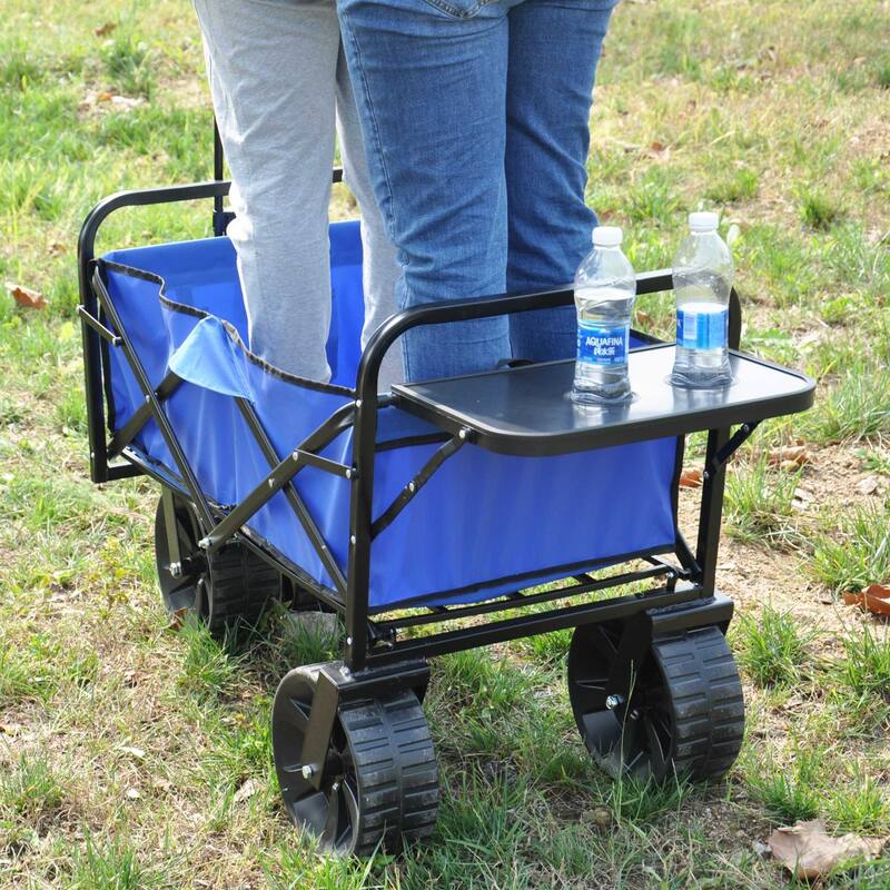 Foldable Garden Utility Cart with 360° Rotating Wheels, Supports 150 lbs