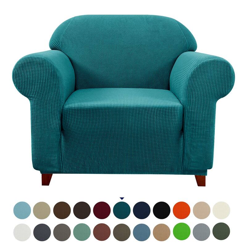 Subrtex 1 Piece Armchair Slipcover Stretch Spandex Furniture Protector - Teal