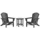 preview thumbnail 52 of 96, Altura Classic Outdoor Eco-Friendly All Weather Adirondack Chairs with Side Table (3-Piece Set)