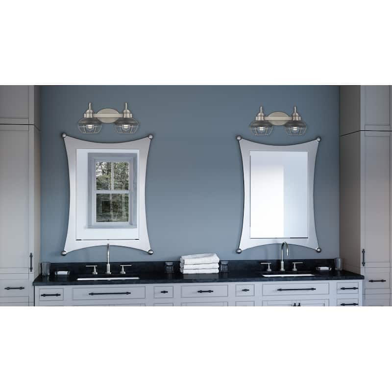 Sandpiper 2-Light Bathroom Vanity Light in Antique Polished Nickel