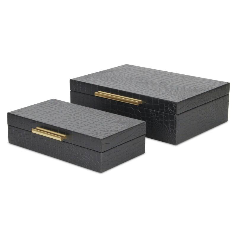 Lusan Black Vinyl Decorative Box Set