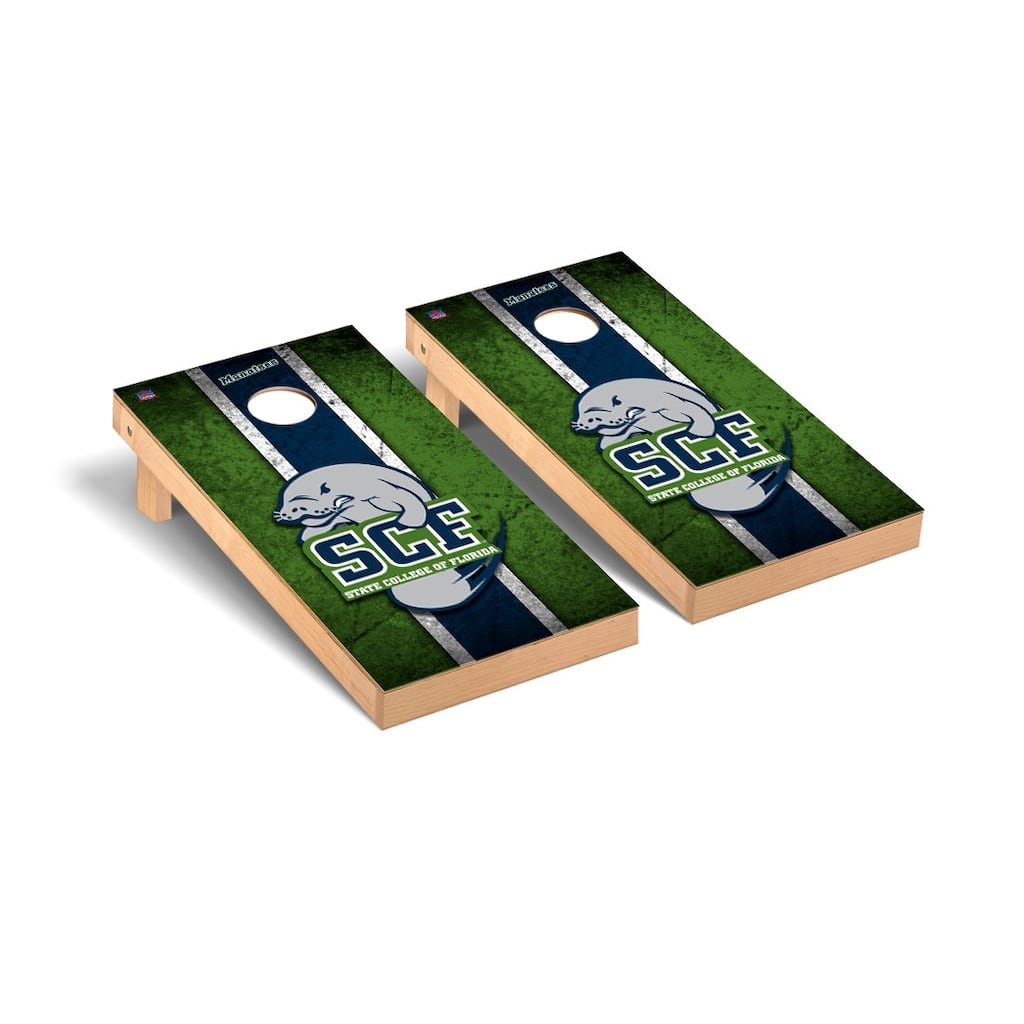 State College of Florida Manatees Vintage Cornhole Board Set