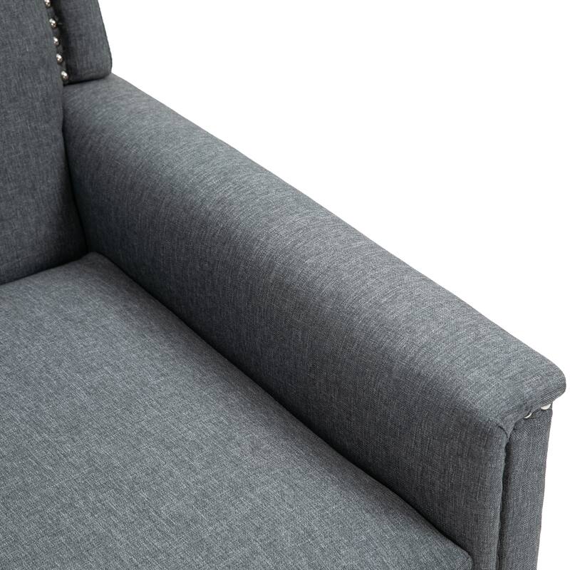 Upholstered Armchair with Nailhead Trims Accent Chair